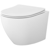 Cersanit viseča brezrobna WC školjka z desko DESSE PRO OVAL, bela, SZCZ1003790001 | Shoptok.si
