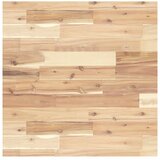  Zidna polica za umivaonik od čelika i masivnog bagremovog drva Smeđa 60 x 60 x 2 cm | Shoptok.si