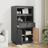  Visoka komoda siva 60 x 40 x 116,5 cm od masivne borovine | shoptok.hr