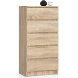 AKORD Komoda, 5 Predalov, Hrast Sonoma, (5000332084) | Shoptok.si