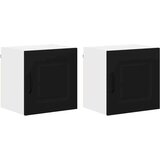  Zidni kuhinjski ormarić s policom 2 pcs Crna 40 x 31 x 40 cm | shoptok.hr