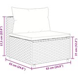  9-dijelni set vrtnih sofa s jastucima poliratan smeđi | shoptok.hr