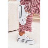 Boto Women's Platform Sneakers With Golden Accents White Fiorina | shoptok.hr