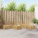  7 pcs Set vanjskih sofa Čvrsto drvo akacije Bijela Cijene