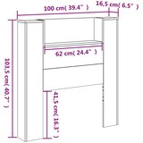  Vzglavje Dimljeni oreh 100 x 16,5 x 103,5 cm Konstruiran les, (5000108762) | Shoptok.si
