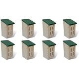 vidaXL 276007 Butterfly Houses 8 pcs Wood 14x15x22 cm (2x41291) | Shoptok.si