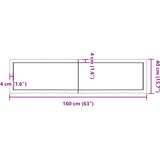 Stolna ploča svjetlosmeđa 160x40x(2-4) cm tretirana hrastovina | Shoptok.si