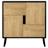 Hanah home višenamenski ormar darien black wood sapphire oak | Eponuda.com