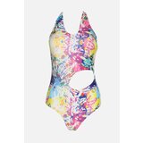 Trendyol Colorful Abstract Pattern Cut Out Detailed Swimsuit | Shoptok.si