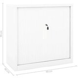 vidaXL Omara z drsnimi vrati bela 90x40x90 cm jeklo | Shoptok.si