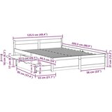  Okvir kreveta bez madraca 120 x 200 cm od masivne borovine | shoptok.hr