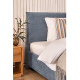 Bonami Selection Modra oblazinjena zakonska postelja z odlagalnim prostorom z ležiščem/roštom 180x200 cm Myra Pillow - | Shoptok.si