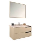 Hanah home Kupatilski ormarić sa umivaonikom i ogledalom (2 komada) Eylul Vanilla | Eponuda.com
