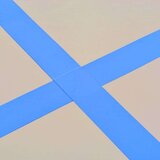  Napihljiva gimnastična podloga s tlačilko 300x100x10 cm modra | Shoptok.si