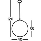 XXXL VISEČA SVETILKA Atom 40/120 cm E27 | Shoptok.si