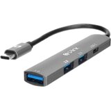  USB HUB S-link SWV-USBC023 4 in 1 Gray Metal TypeC to 2*USB2.0 USB 3.0, PD Type C Adapter, 39871 | Eponuda.ba