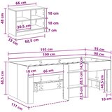  Loft krevet s ormarom s policom 3 kom. Bijela Konstruirano drvo 90 x 190 cm | shoptok.hr
