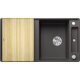 Blanco sudoper AXIA III 5 S-F InFino SILGRANIT daska drvo, s dalj.upr. - KAMENO SIVA | shoptok.hr