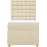 Krevet s oprugama i madracem krem 90 x 190 cm od tkanine | shoptok.hr