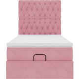 vidaXL Otomanski posteljni okvir z vzmetnicami roza 80x200cm žamet | Shoptok.si