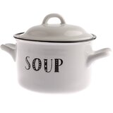Dakls bijeli keramički lonac s poklopcem Soup, 920 ml | shoptok.hr