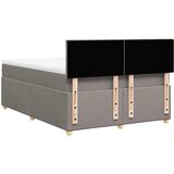  Krevet s oprugama i madracem smeđesivi 140 x 190 cm od tkanine | shoptok.hr