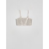 Reserved - Top sa šljokicama - bež | shoptok.hr
