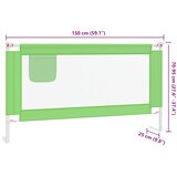  Sigurnosna ograda za dječji krevet zelena 150 x 25 cm tkanina | shoptok.hr