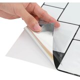  Subway pločica 50 pcs Bijela crna 30 x 30 cm Poliuretan i PET | shoptok.hr