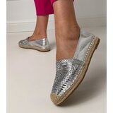 Gemre Silver perforated espadrilles on a platform Zelvira | shoptok.hr