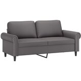  Dvosjed s ukrasnim jastucima sivi 140 cm od umjetne kože | shoptok.hr