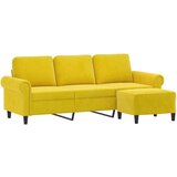  Trosjed s tabureom žuti 180 cm baršunasti | shoptok.hr