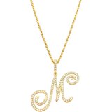 Ogrlica Letter - M KP34067 Cene