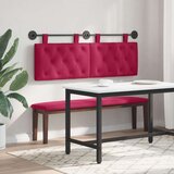  Držeće uzglavlje Zidne Vinska crvena 150 x 55 x 7 cm Baršun - boja crnog vina 140 cm bez LED | shoptok.hr