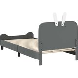  Krevet za djecu s uzglavljem Svijetlo siva 90 x 190 cm PU | shoptok.hr