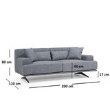  Sofa dvosed Bentley 2 Seater Grey | ePonuda.com