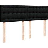 vidaXL Box spring postelja z vzmetnico črna 160x200 cm blago | Shoptok.si
