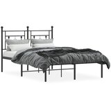  Metalni okvir za krevet s uzglavljem crni 120x200 cm | shoptok.hr