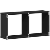 vidaXL Stenska omarica 60x16x30 cm črna inženirski les | Shoptok.si