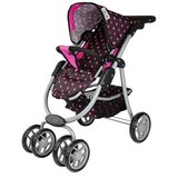  Dječja kolica za lutku 2u1 Alice sa duplim kotačima - crno/roza | shoptok.hr