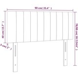  Posteljno vzglavje temno rjavo 90x5x78/88 cm blago, (20735791) | Shoptok.si