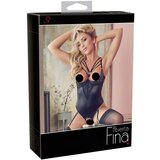 Abierta Fina - tijelo sa kamenčićima, naramenice (crno) - 80B/M | shoptok.hr