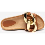 Resti Ladies' brown slippers with decoration at Fixci- Footwear | ePonuda.com