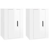  Zidni TV ormarići 2 kom visoki sjaj bijeli 40x34,5x60 cm | shoptok.hr