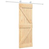  Klizna vrata s priborom za montažu 70 x 210 cm masivna borovina | shoptok.hr
