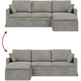 SOFA Svijetlo siva 228 x 134 x 80 cm Baršun | shoptok.hr