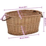  Košara za drva za ogrjev s ručkama 56x40x28 cm od prirodne vrbe | Eponuda.ba