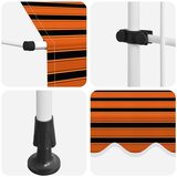 Tenda na ručno uvlačenje 400 cm narančasto-smeđa | shoptok.hr