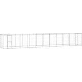  Zunanji pasji boks pocinkano jeklo 26,62 m² - - Srebrna - 106.3 - 1210 x 220 x 180 cm - | Shoptok.si
