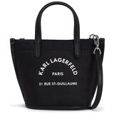 Karl Lagerfeld Ročna torbica črna / bela | Shoptok.si